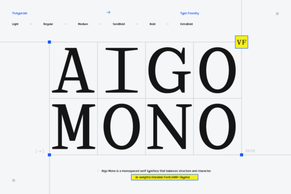 Aigo Mono: A Structured Typeface for Editorial Design