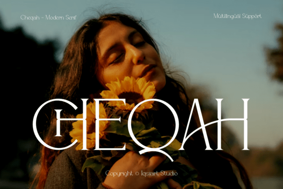 Cheqah Typeface: Elevating Campaign Visuals with Modern Serif Elegance