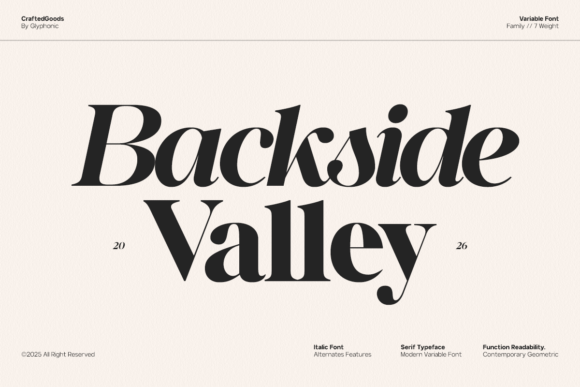 Gc Backside Valley: A Modern Serif Font That Elevates Your Brand