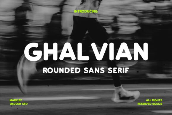 Ghalvian Font: A Bold, Rounded Typeface for Creative Makers