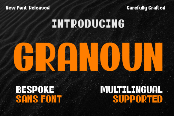 Granoun Font: A Bold Typeface for Polished Branding