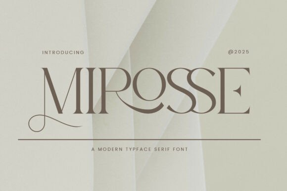Mirosse Typeface: A Modern Serif Font for Editorial Elegance