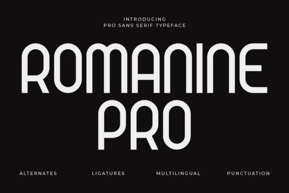 Romanine Pro: A Condensed Sans Serif Font for Modern Branding