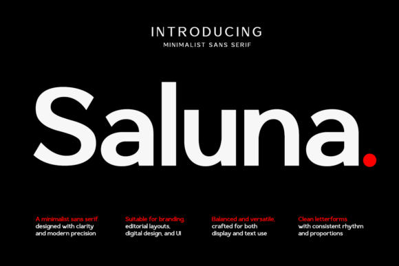 Saluna: A Modern Font for Polished Web Design