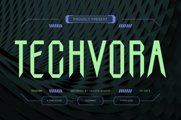 Techvora: A Modern Typeface for Real-World Design
